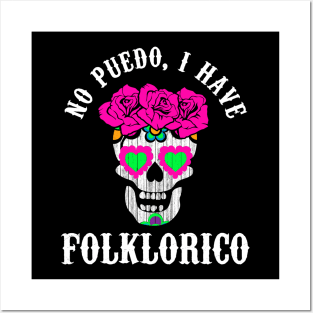 No Puedo Folklorico Sugar Skull Posters and Art